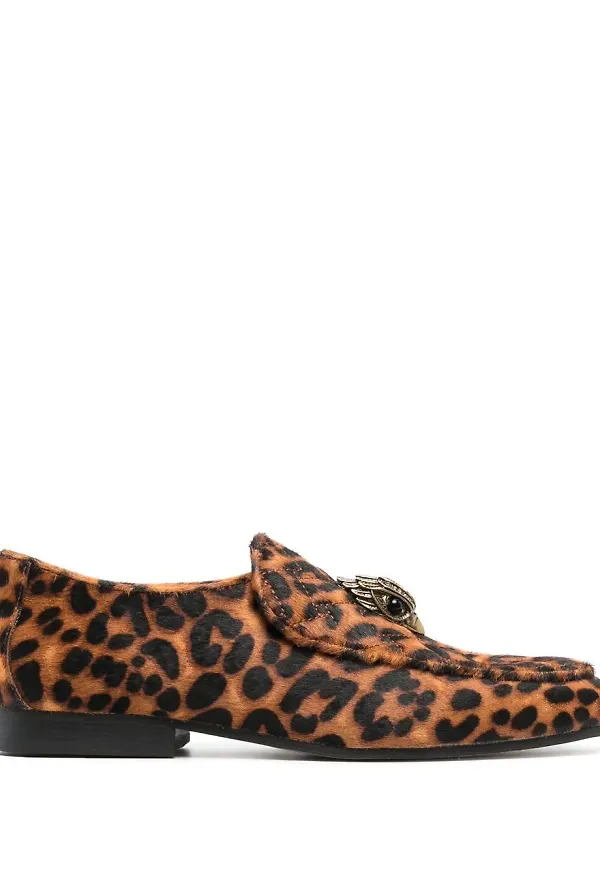 Kurt Geiger London leopardmönstrade loafers - Brun