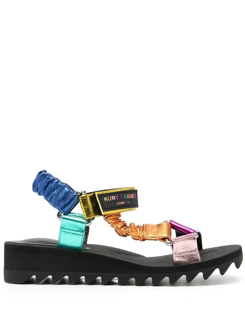 Kurt Geiger London sandaler med öppen tå och panel - Svart