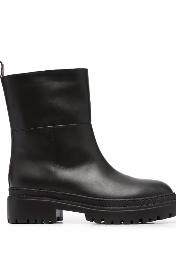 L'Autre Chose ankelboots i läder - Brun