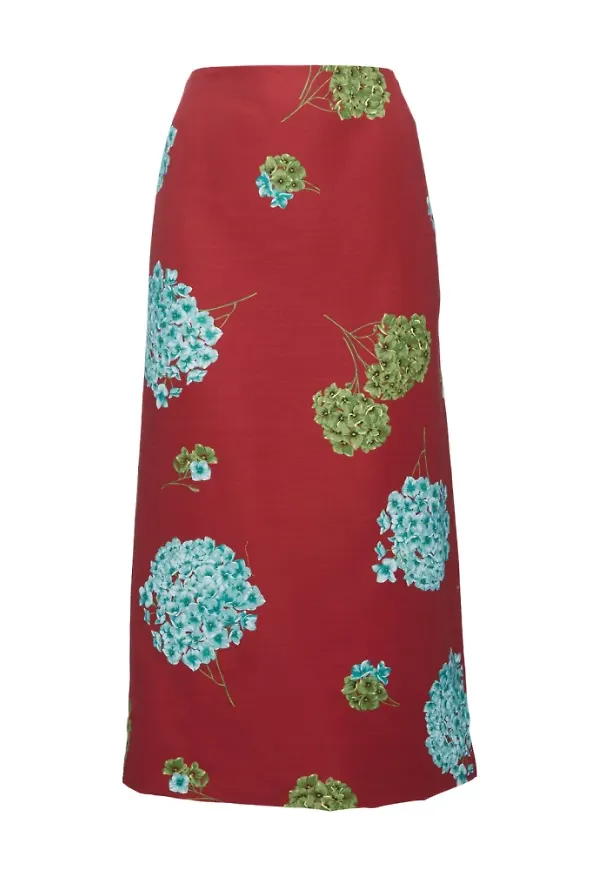 La DoubleJ Pencil Skirt Röd, Dam