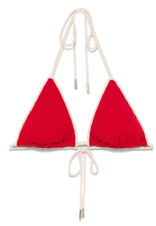 La Perla bikiniöverdel med monogram - Röd