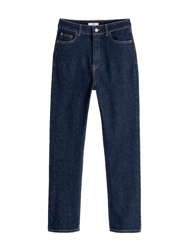La Redoute - Cropped jeans med hög midja - Blå