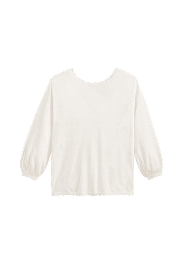 La Redoute - Finstickad tröja med båtringning - Vit - 32/34