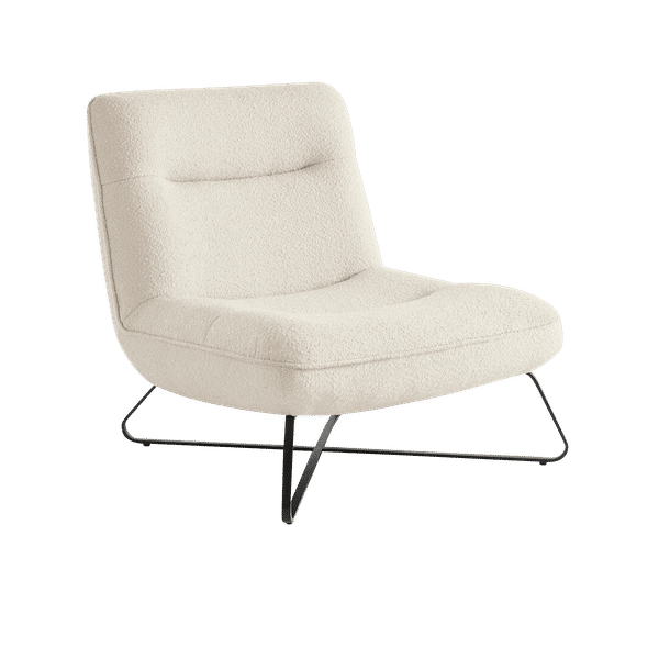 La Redoute - Fåtölj boucléklädsel natur, Helma - Vit