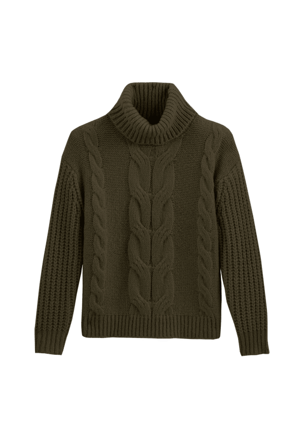 La Redoute - Kabelstickad polotröja - Grön