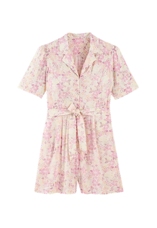 La Redoute - Kort, blommig byxdress - Multi