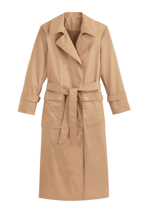 La Redoute - Lång trenchcoat med tryckknappar - Brun