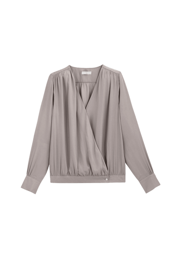 La Redoute - Omlottblus med lång ärm - Brun