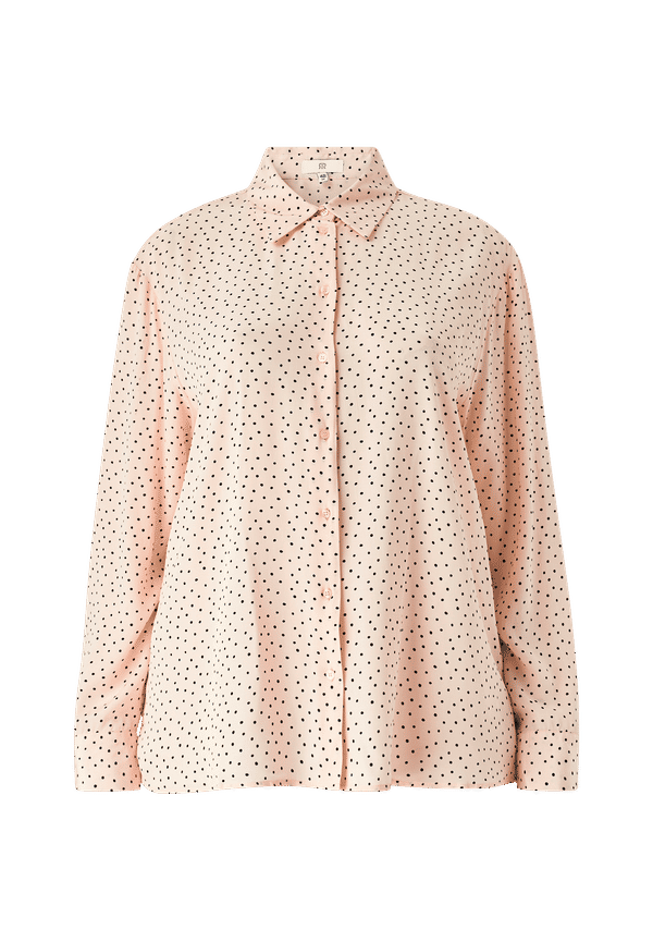 La Redoute - Prickig blus med lång ärm - Rosa
