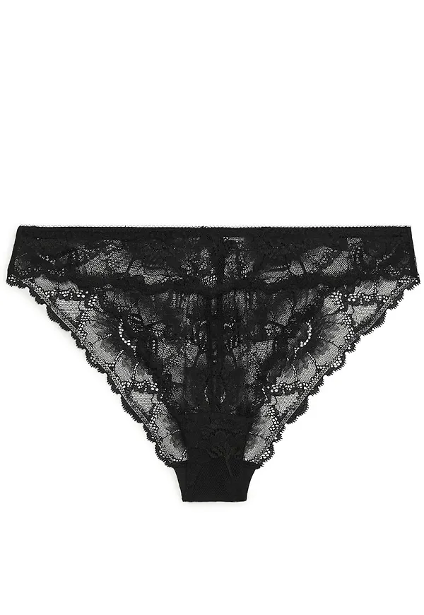 Lace Briefs - Black