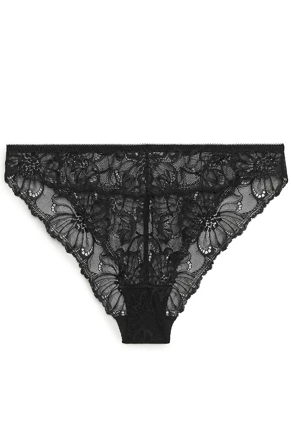 Lace Briefs - Black