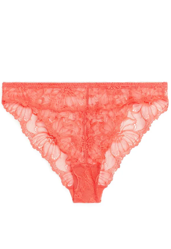 Lace Briefs - Orange