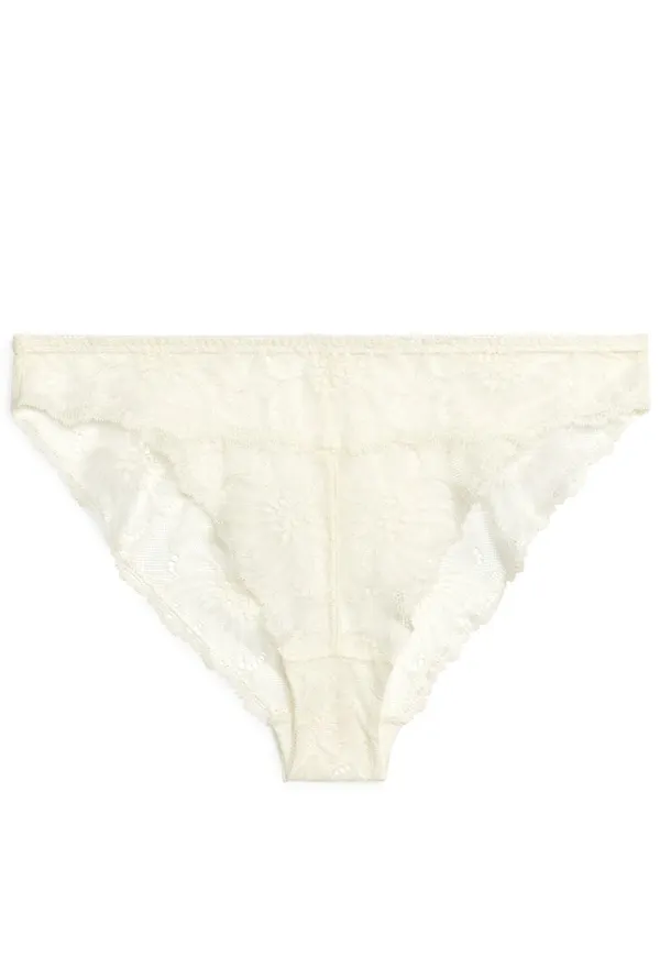Lace Briefs - White