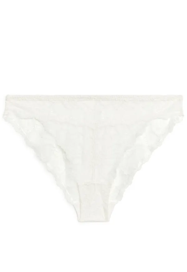 Lace Briefs - White