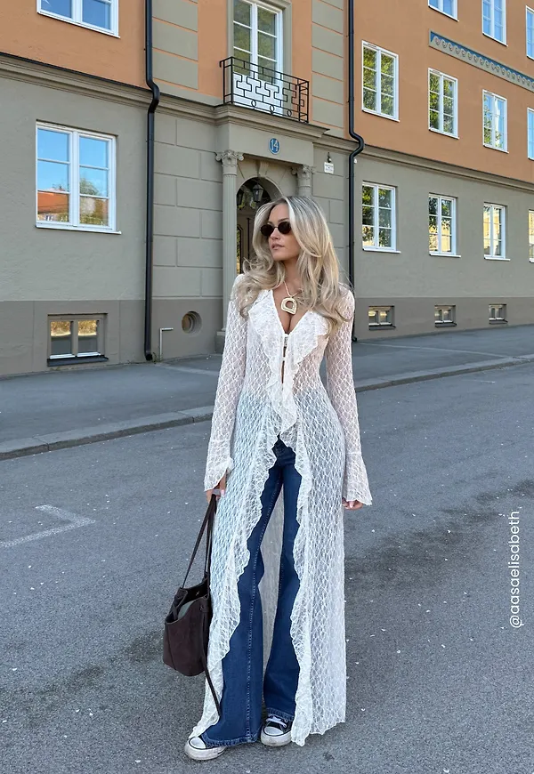 Lace Cardigan Dress
