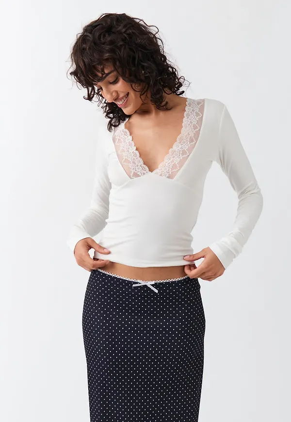 Lace detail top