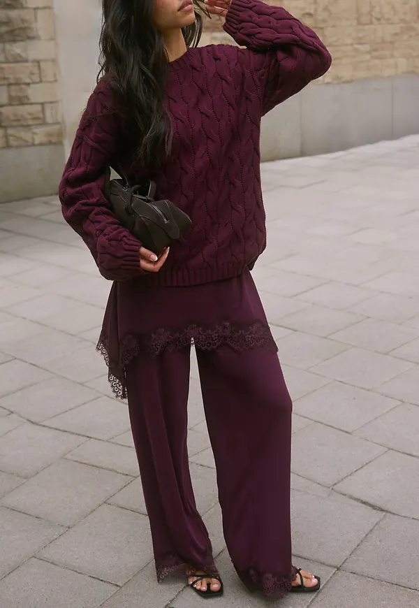 Lace Detail Trousers