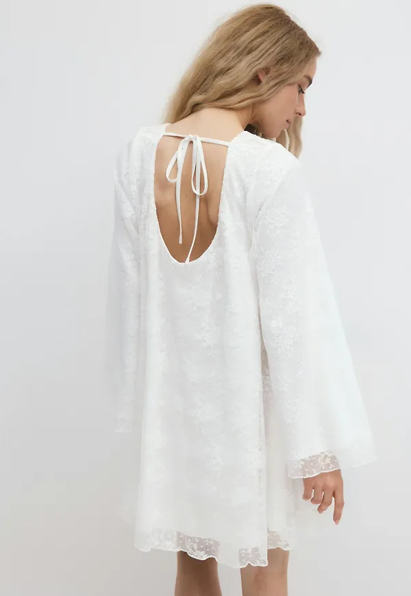 Gina Tricot - Lace dress - miniklänningar - Vit - XS - Dam