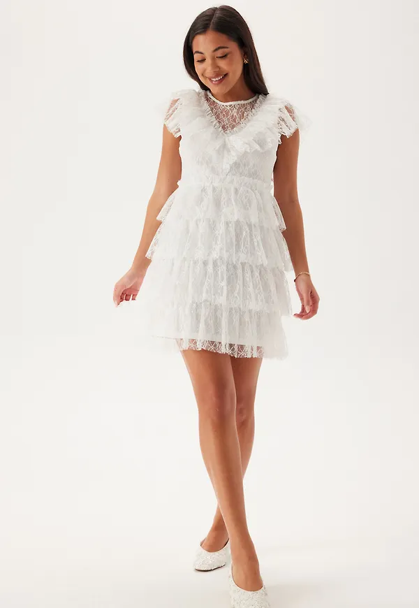 Lace Frill Short Dress – Bubbleroom