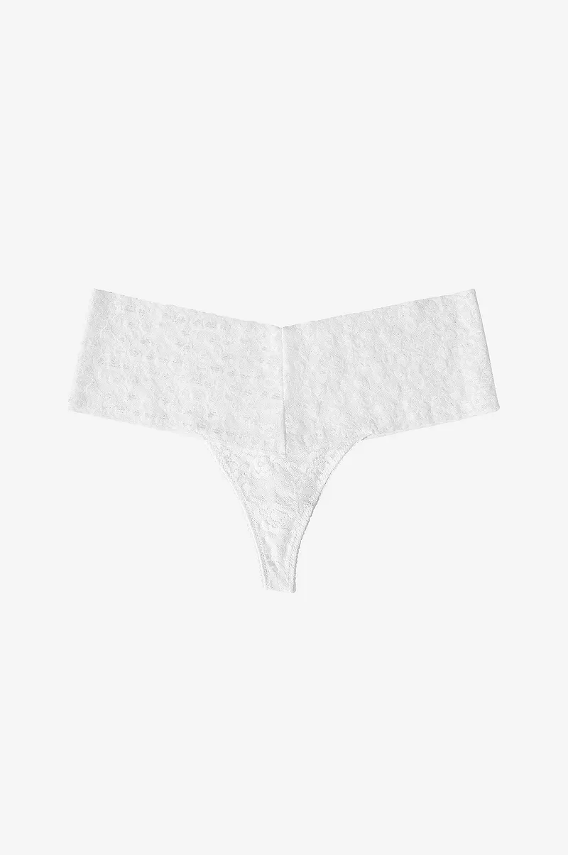 Lace Laboratory - Stringtrosor High Waist Thong - Vit