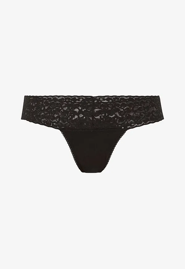 Lace Laboratory - Stringtrosor Modal Thong - Svart
