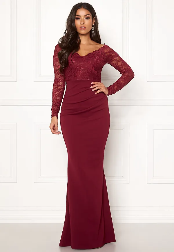 Lace Trim Maxi Dress – Bubbleroom