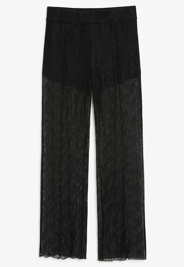 Lace trousers - Black