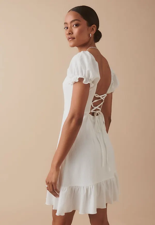 Lacing detail dress