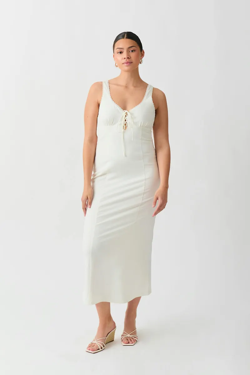 Lacing midi dress