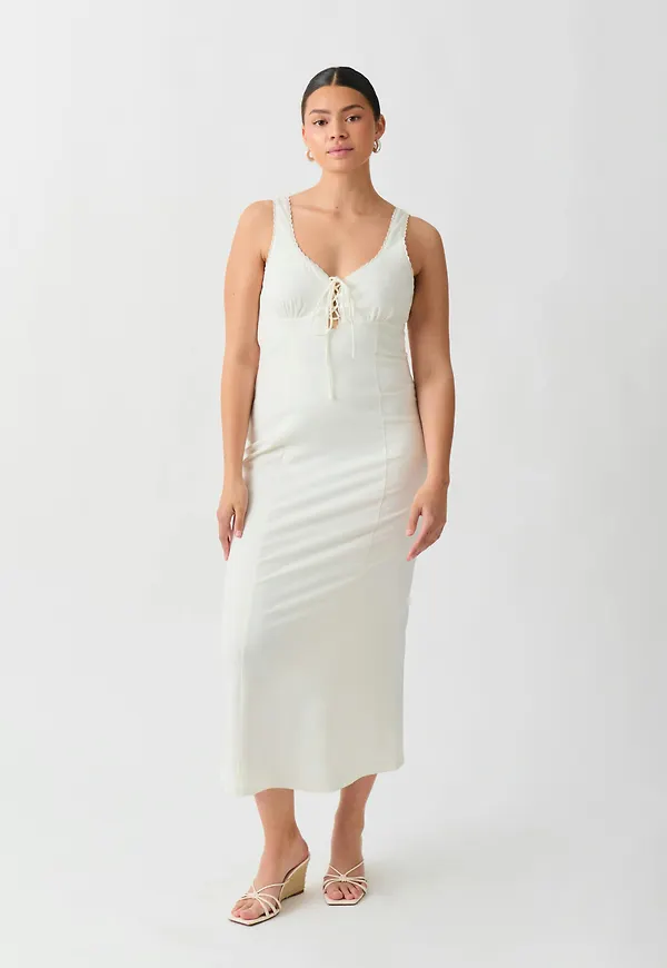 Lacing midi dress