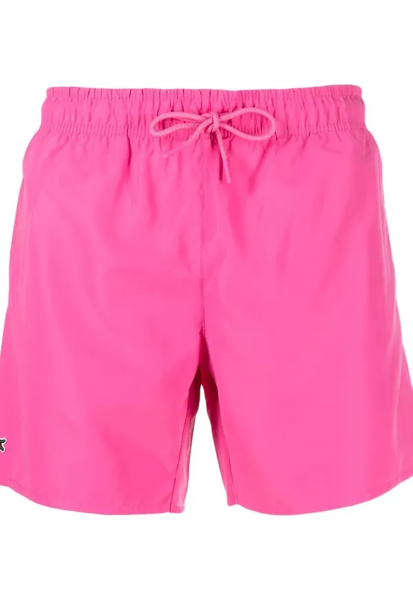 Lacoste badbyxor med broderad logotyp - Rosa