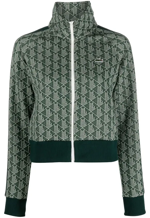 Lacoste jacka med monogram - Grön