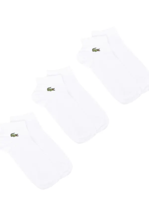 Lacoste kort strumpor med logotypmärke - Vit