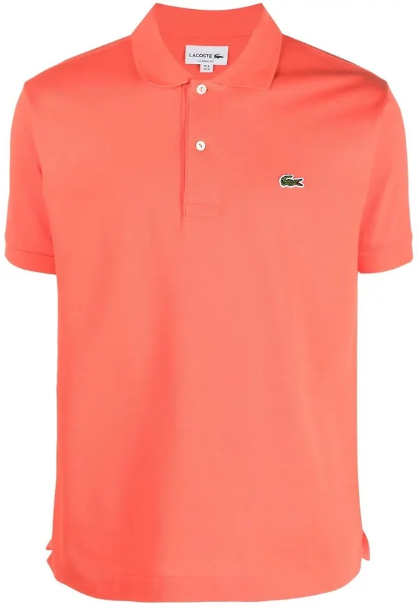 Lacoste logo-patch polo shirt - Orange