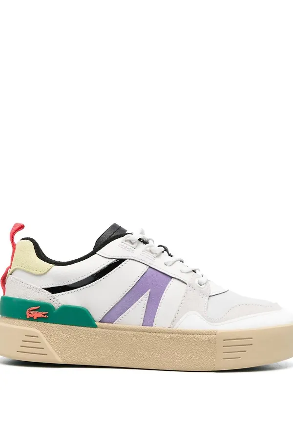 Lacoste låga sneakers med färgblock - Neutral