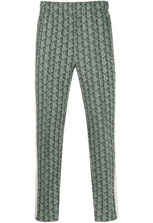 Lacoste mjukisbyxor med monogram - Grön