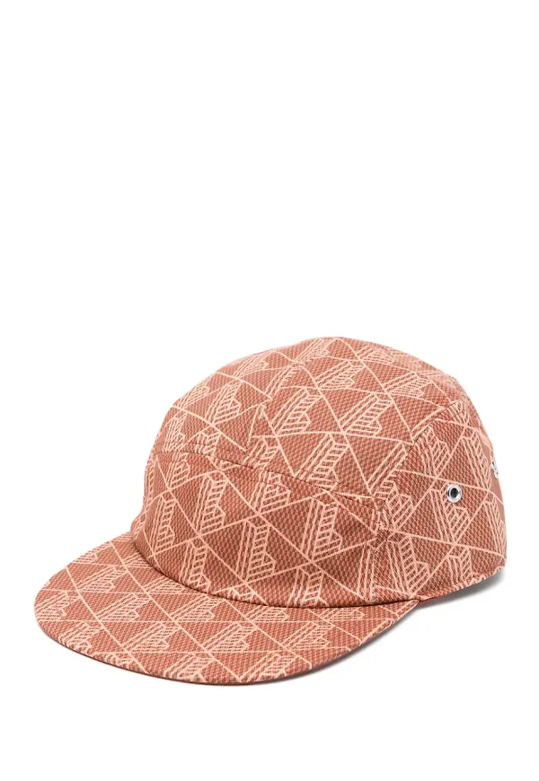 Lacoste mönstrad twillkeps - Brun