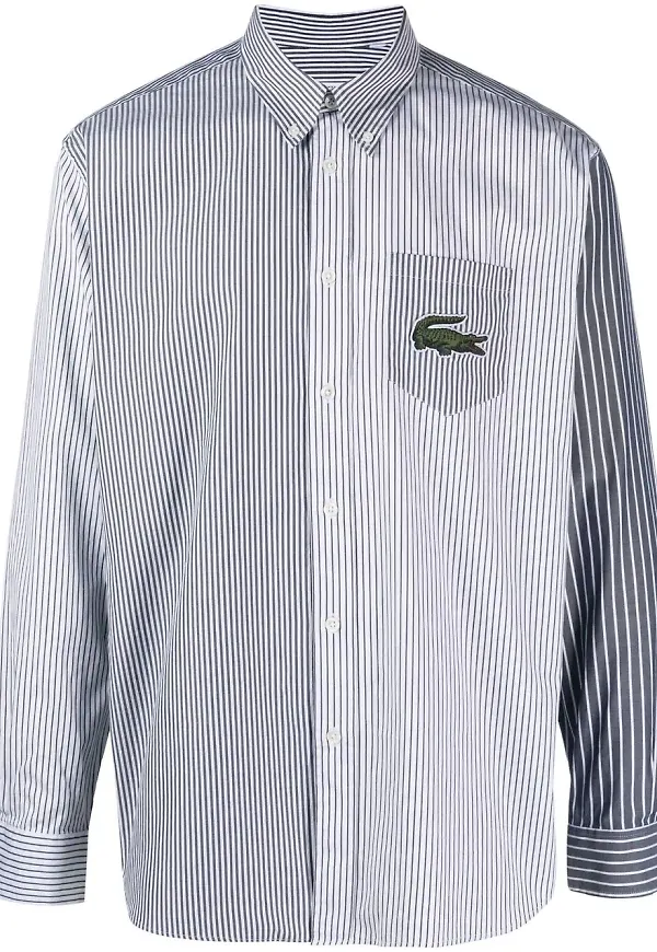 Lacoste randig skjorta - Vit