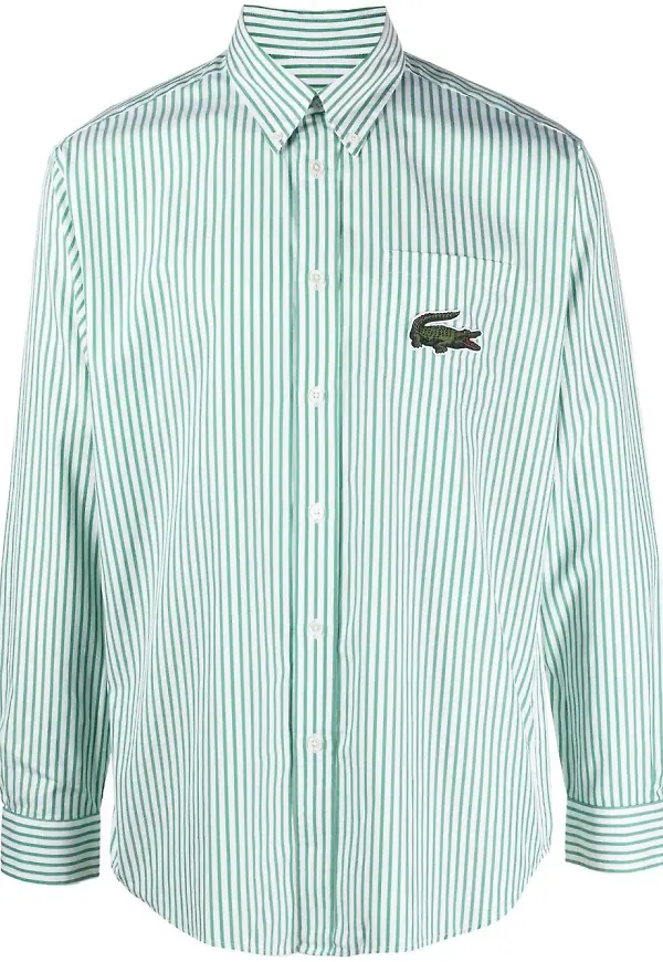 Lacoste randig skjorta - Vit