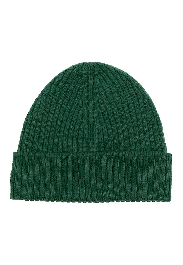 Lacoste ribbstickad mössa - Grön