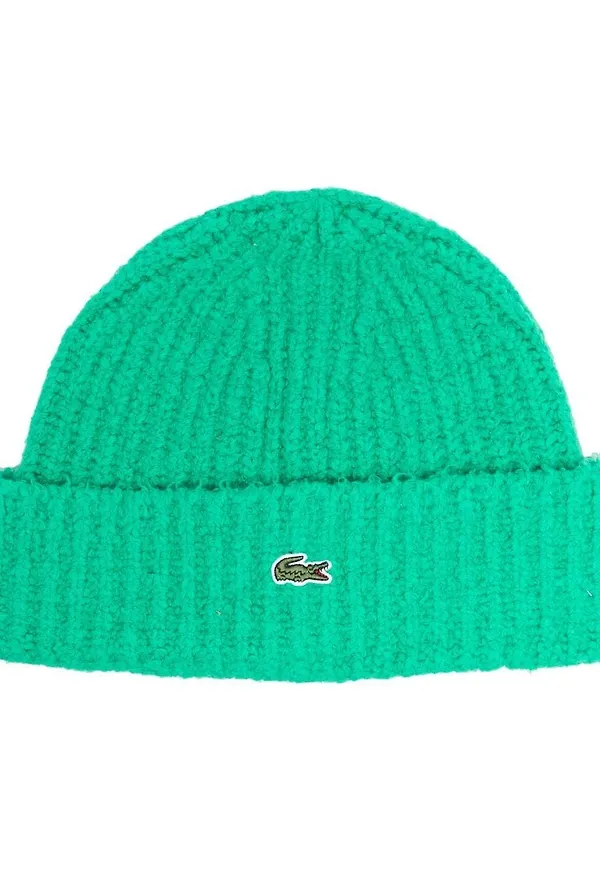 Lacoste ribbstickad mössa - Grön