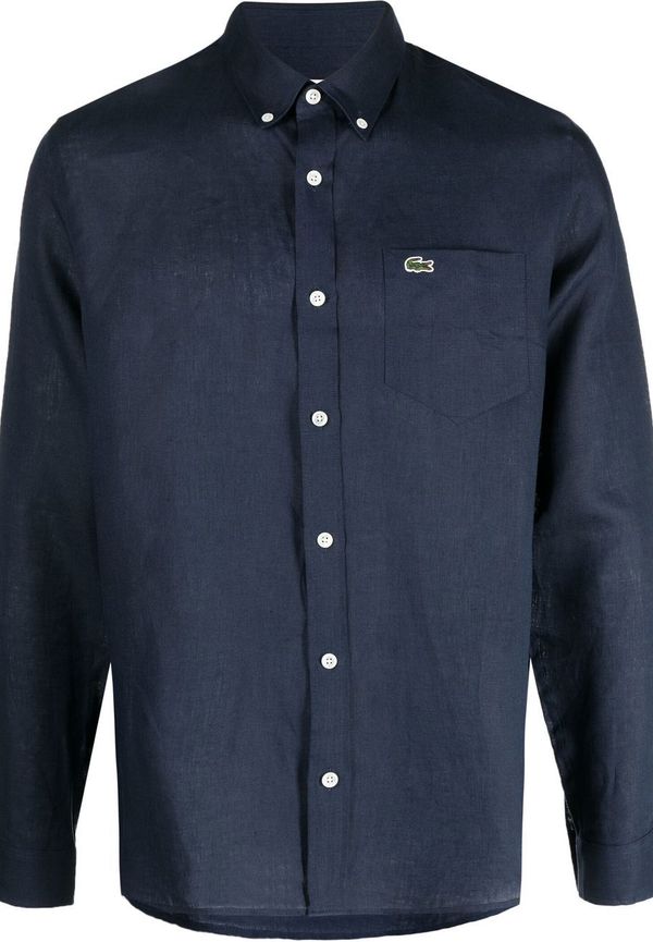 Lacoste skjorta med broderad logotyp - Blå