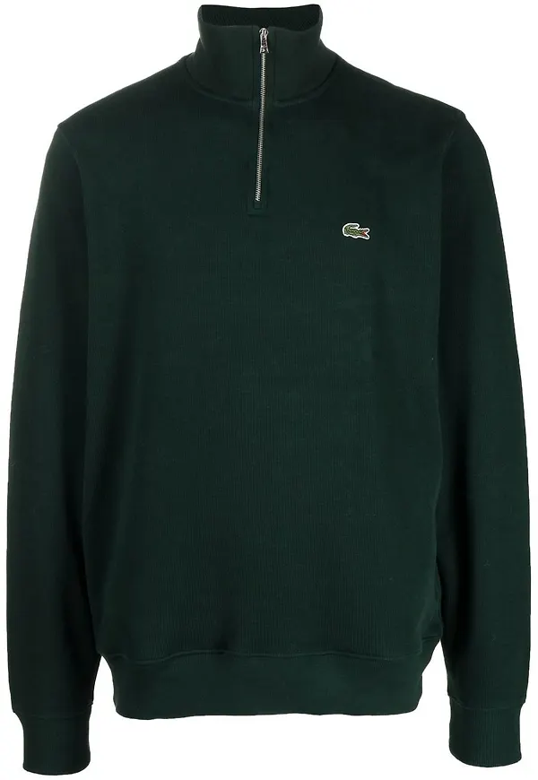 Lacoste sweatshirt med hög krage - Grön