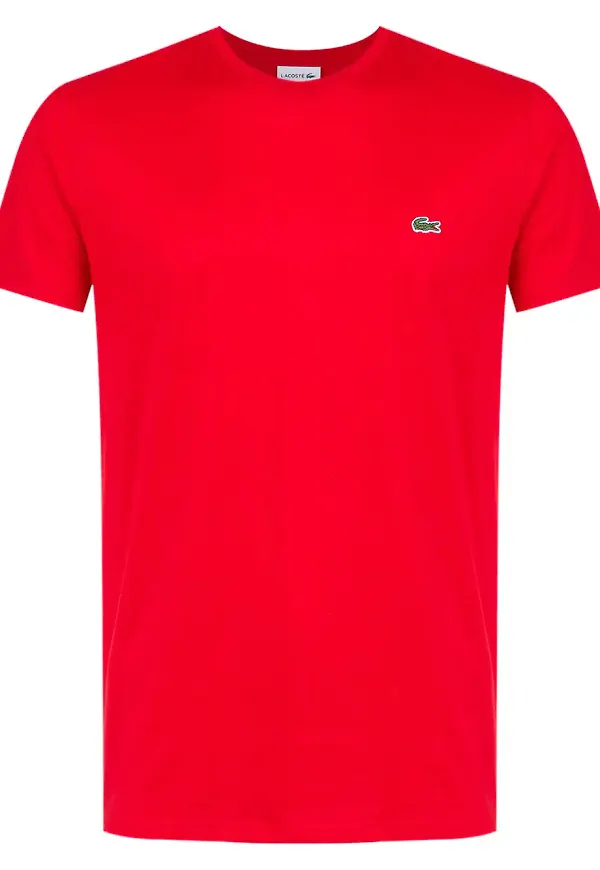 Lacoste t-shirt med broderad logotyp - Röd