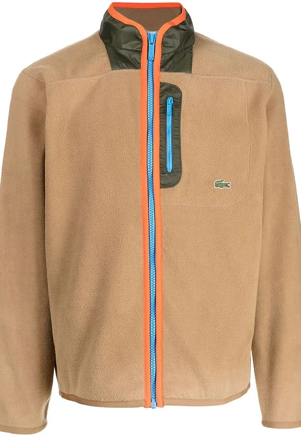 Lacoste tröja med dragkedja - Brun