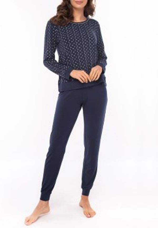 Lady Avenue Bamboo Long Sleeve Pyjamas Marin mönstrad Bambu XX-Large Dam