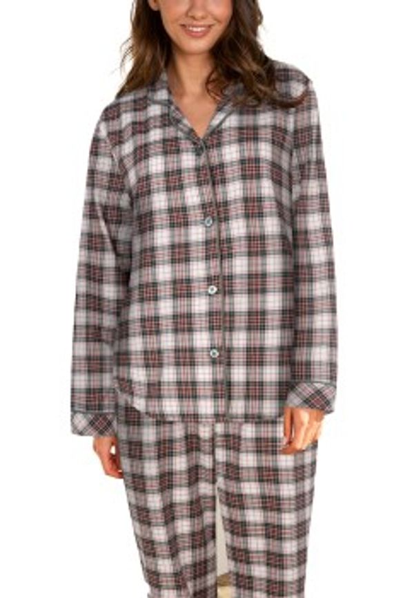 Lady Avenue Cotton Flannel Pyjamas Röd/Grön bomull XX-Large Dam