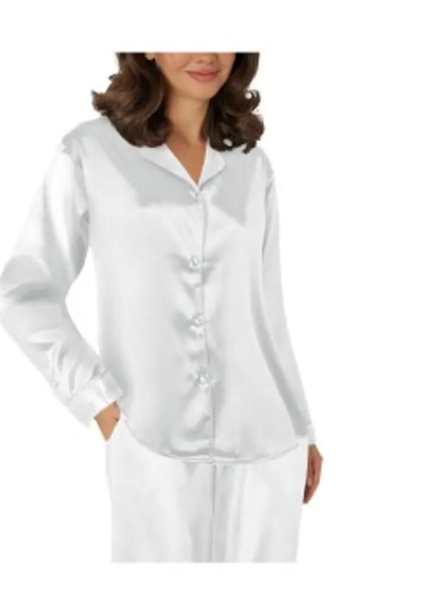 Lady Avenue Satin Pyjama With Long Sleeves Benvit XX-Large Dam