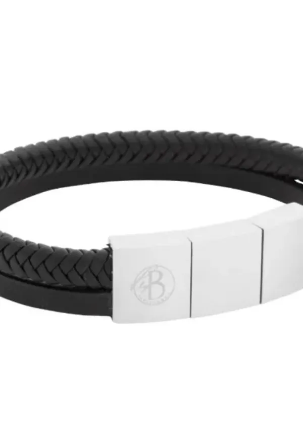 Lambert Leather Bracelet Black