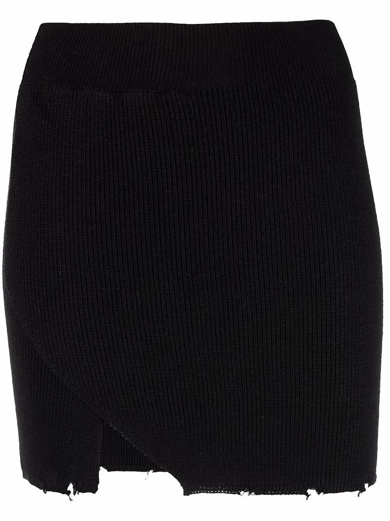 Laneus LANEUS stickad minikjol - Svart
